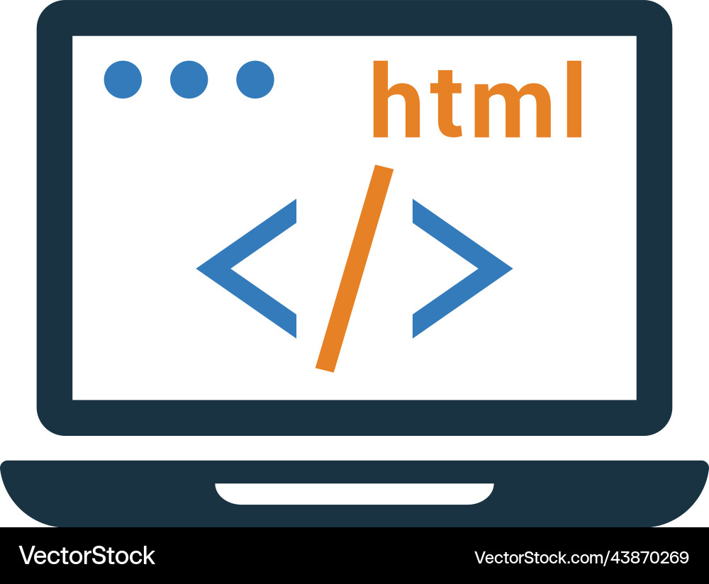 Code Codierung HTML-Symbol einfache editierbare Grafik vektorbild