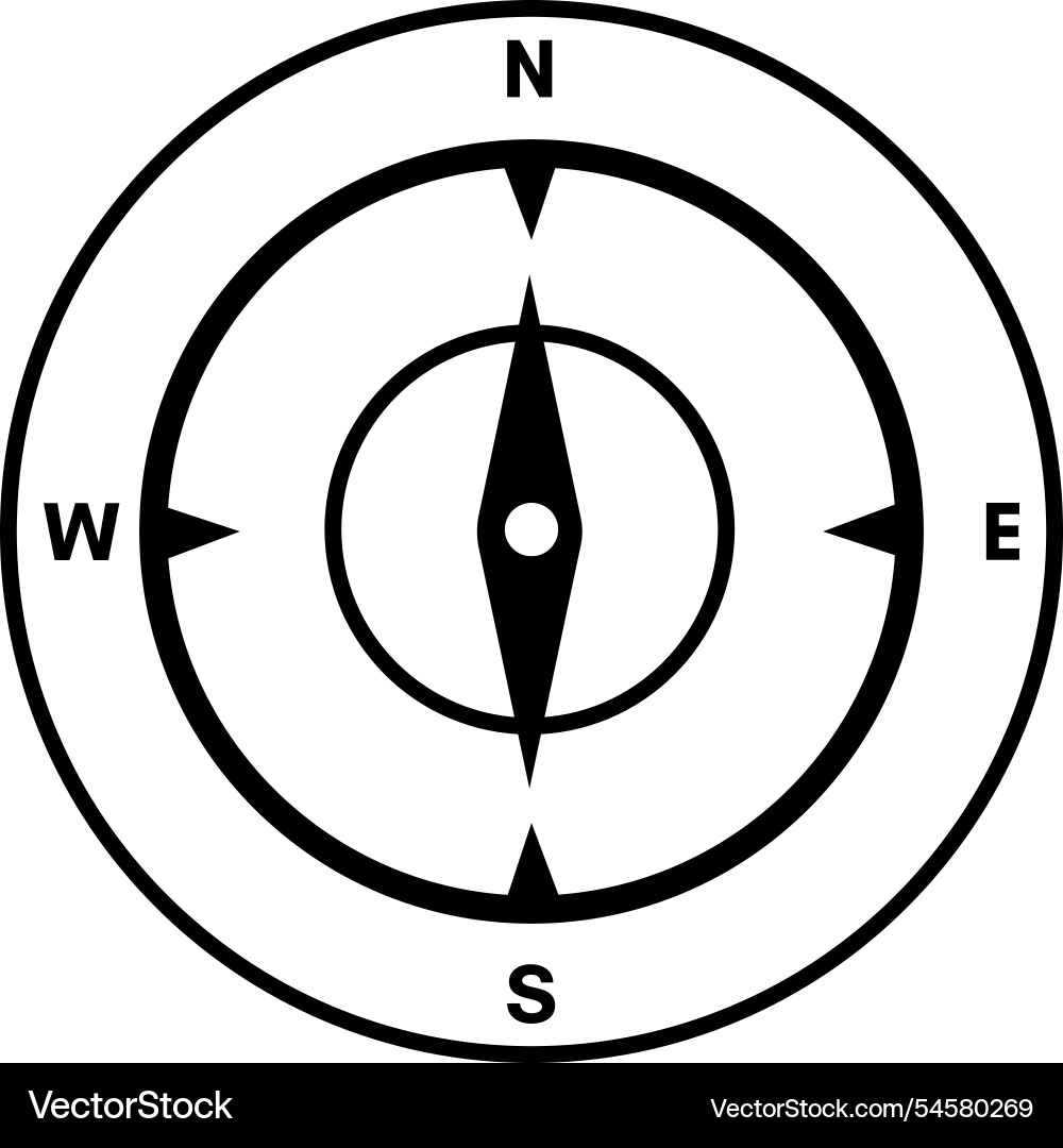 Compass navigation - icon Vector Image