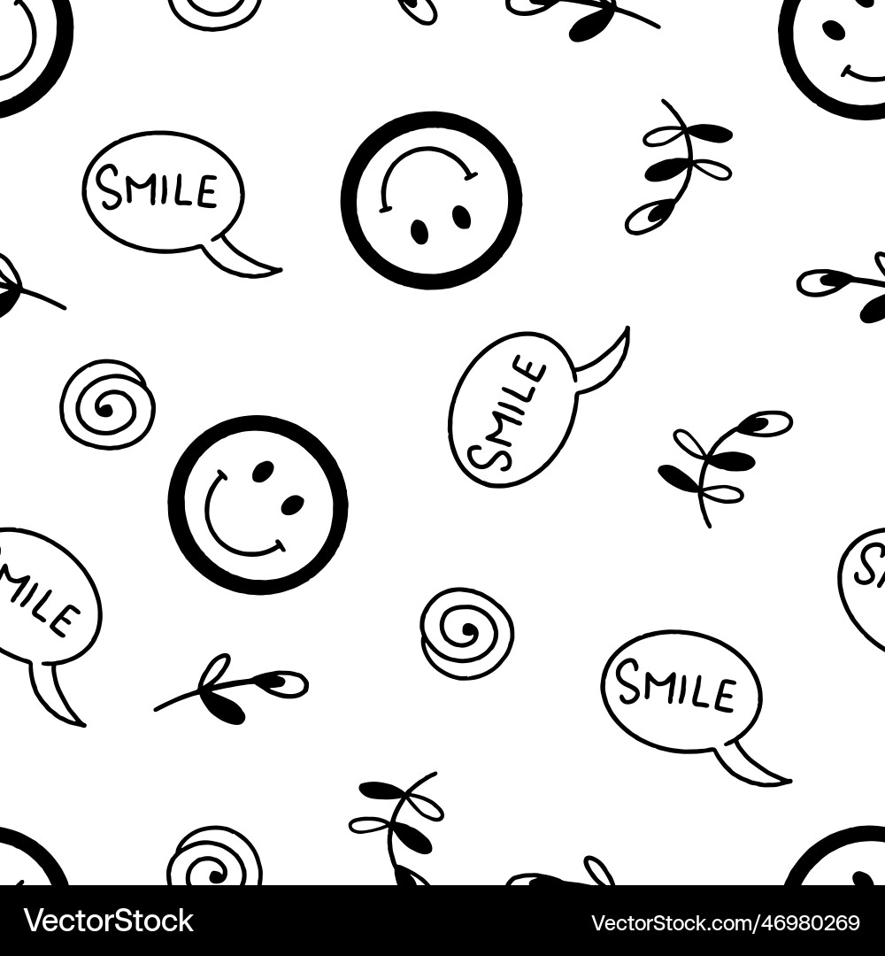 Cosmic Alien Face Pattern Vector Image