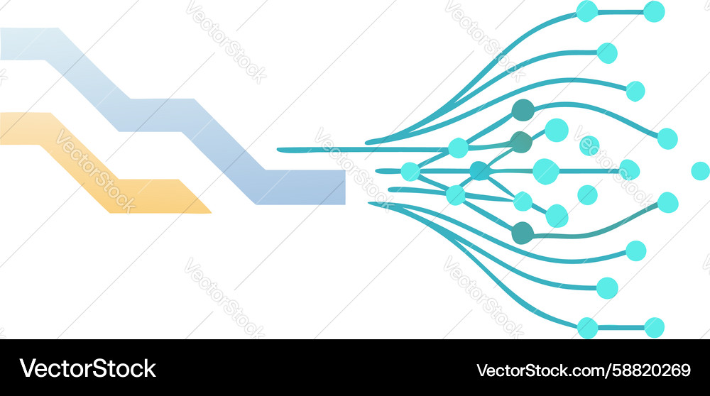 Data Flow Dynamics Vector Image