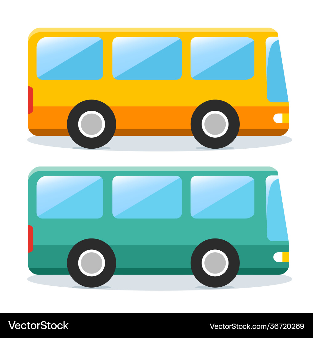 Flat public bus design Vector Image