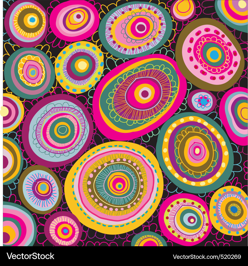 Geometric Circle Pattern Vector Image