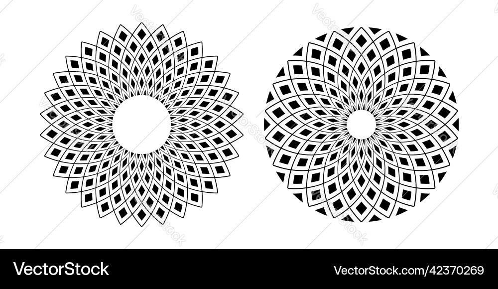 Geometric Circle Patterns Vector Image