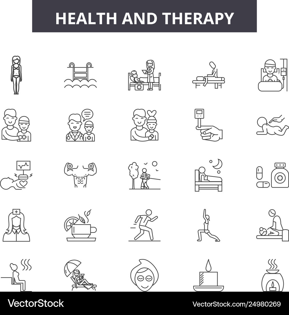Icons für Gesundheit und Therapie Icons für Gesundheit und Therapie vektorbild
