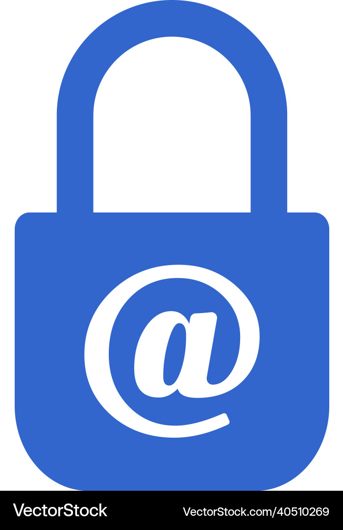 Mail lock setting icon design vector image