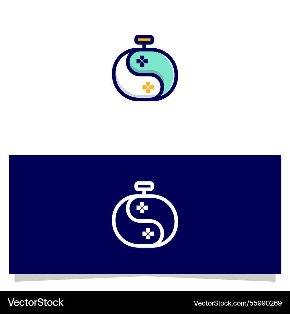Modern yin yang symbol featuring game controller Vector Image