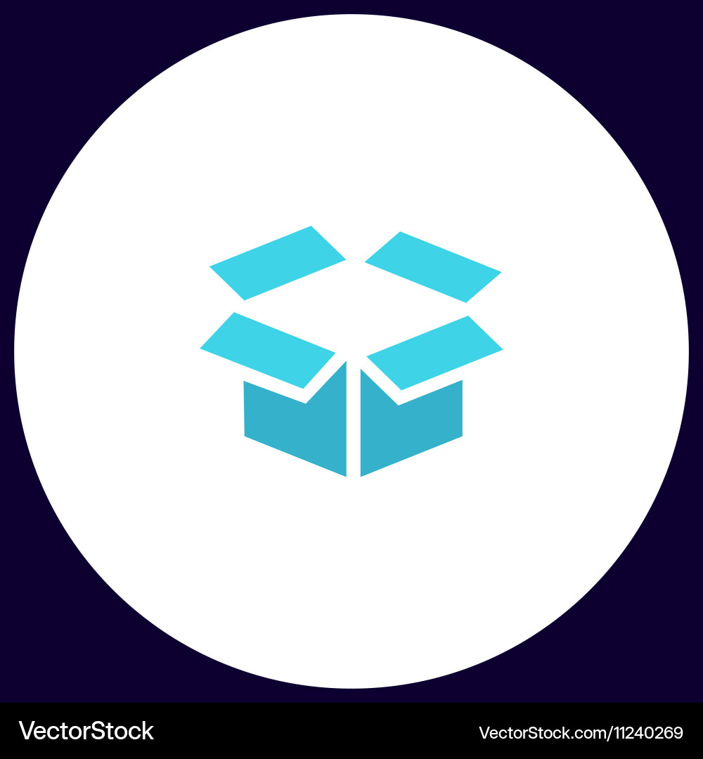 Open box computer symbol vector image
