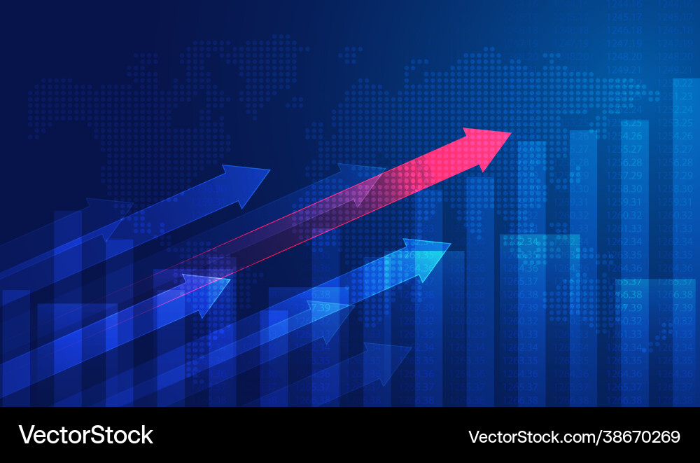 Stock market investment trading graph in graphic Stock market investment trading graph in graphic vector image