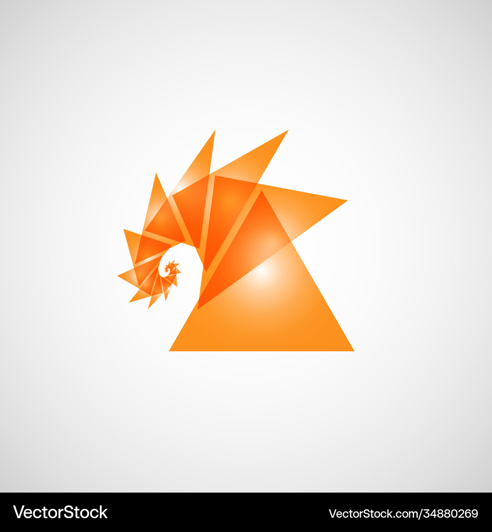 Triangle pattern in abstract style on white Vector Image