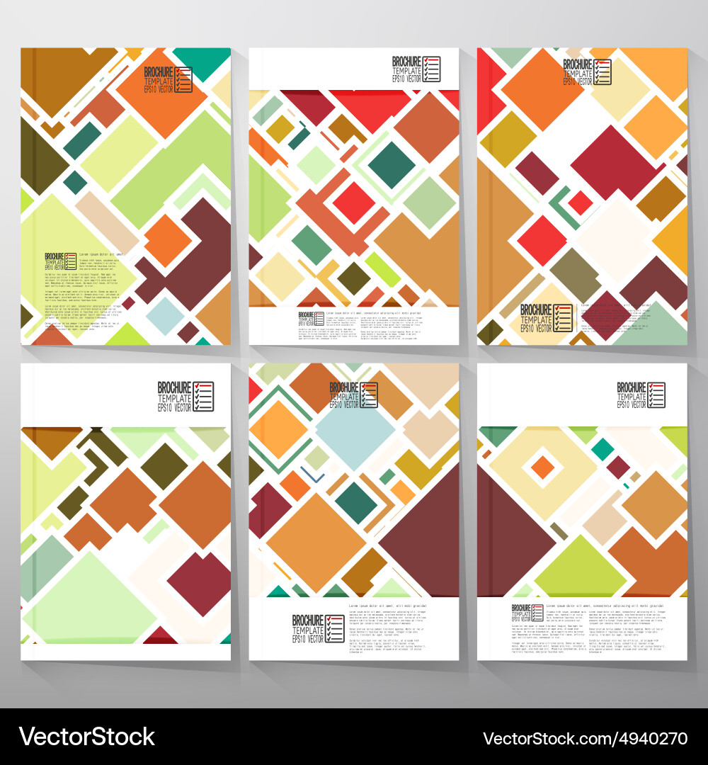 Abstract colored background square design vector image