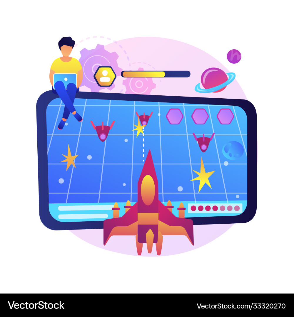 Action game abstract concept Action game abstract concept vector image