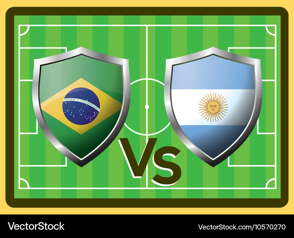 Brazil vs argentina Vector Image