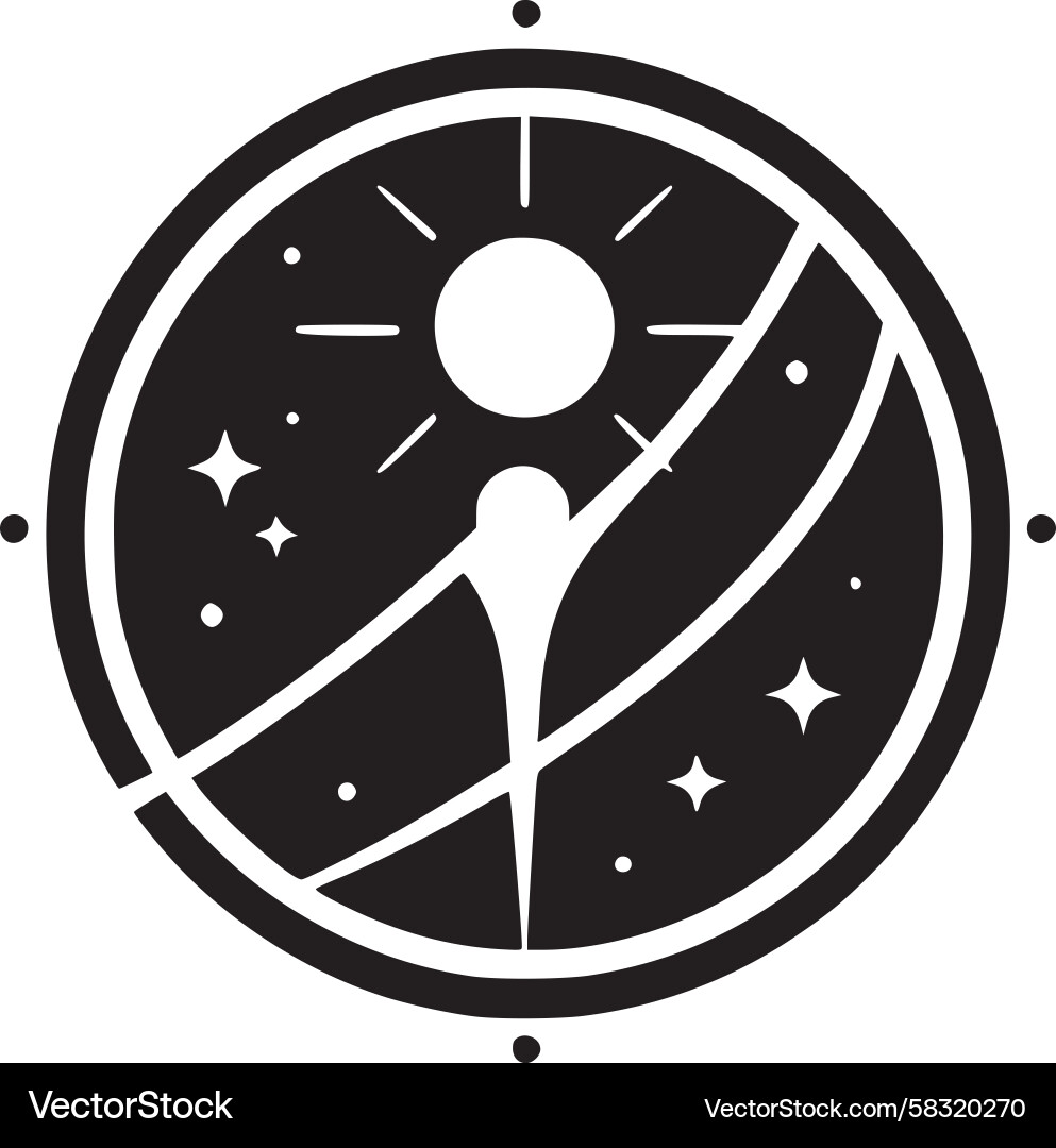 Celestial Navigation Symbol Vector Image