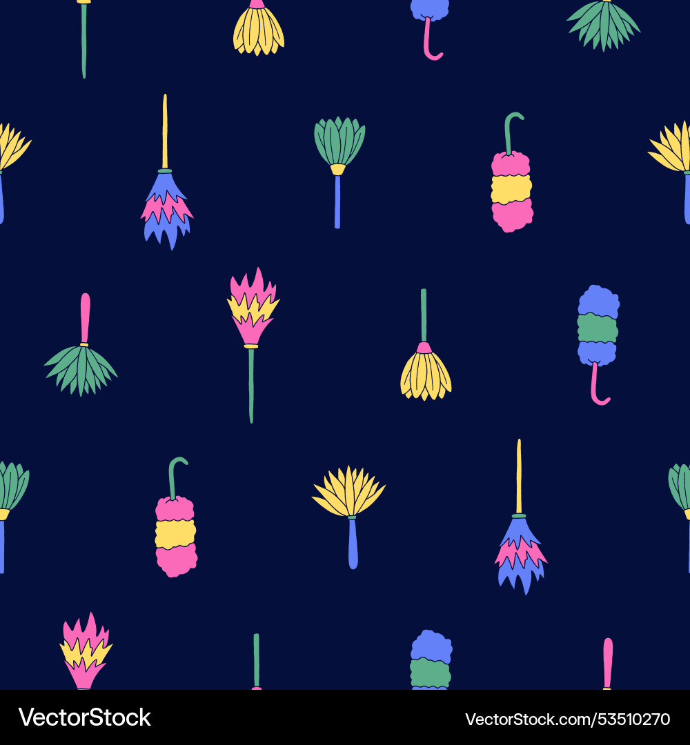 Collection of duster seamless pattern design Collection of duster seamless pattern design vector image