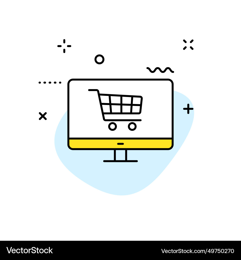 E-commerce and shopping web icons in line style E-commerce and shopping web icons in line style vector image
