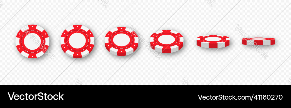 Gambling casino chips token 3d animation Gambling casino chips token 3d animation vektorbild