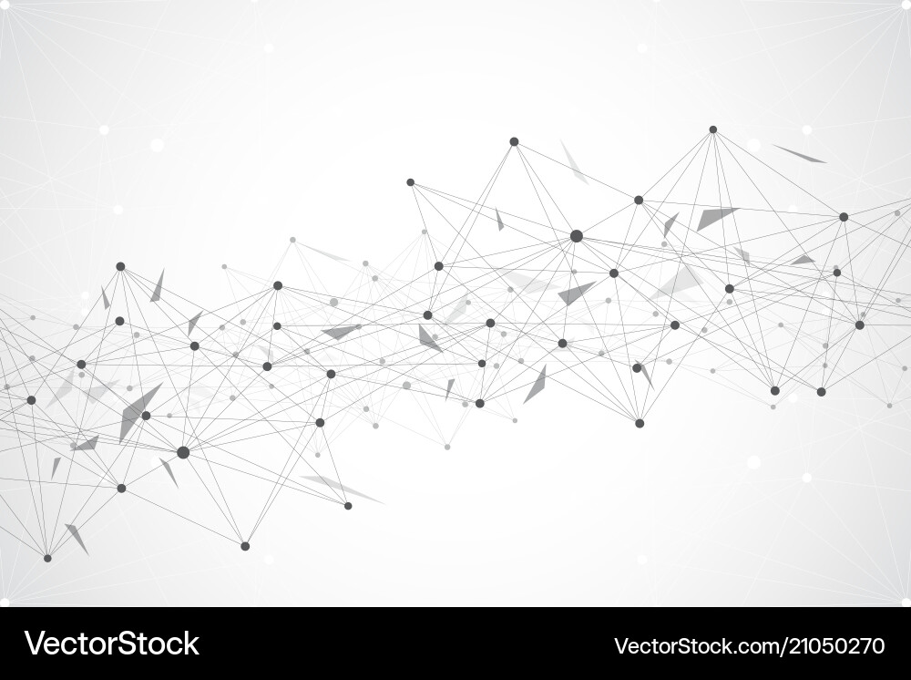 Geometric graphic background molecule Vector Image