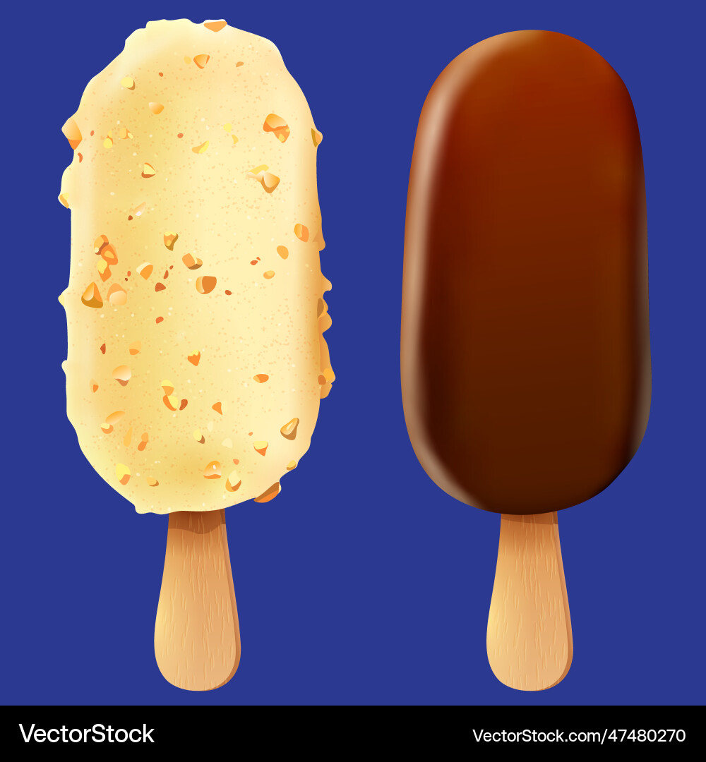 Ice cream realistic constructor set of various top Ice cream realistic constructor set of various top vector image