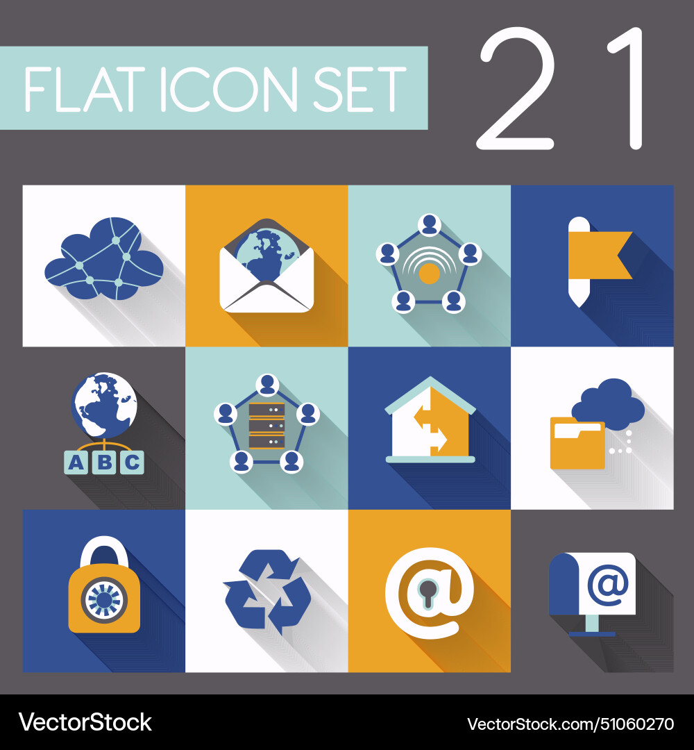 Internet and web icon set Vector Image