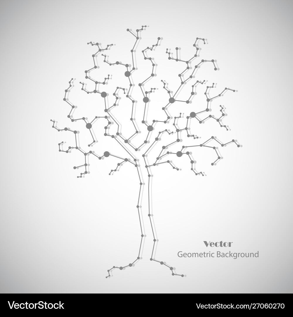 White science tree made connected lines White science tree made connected lines vector image