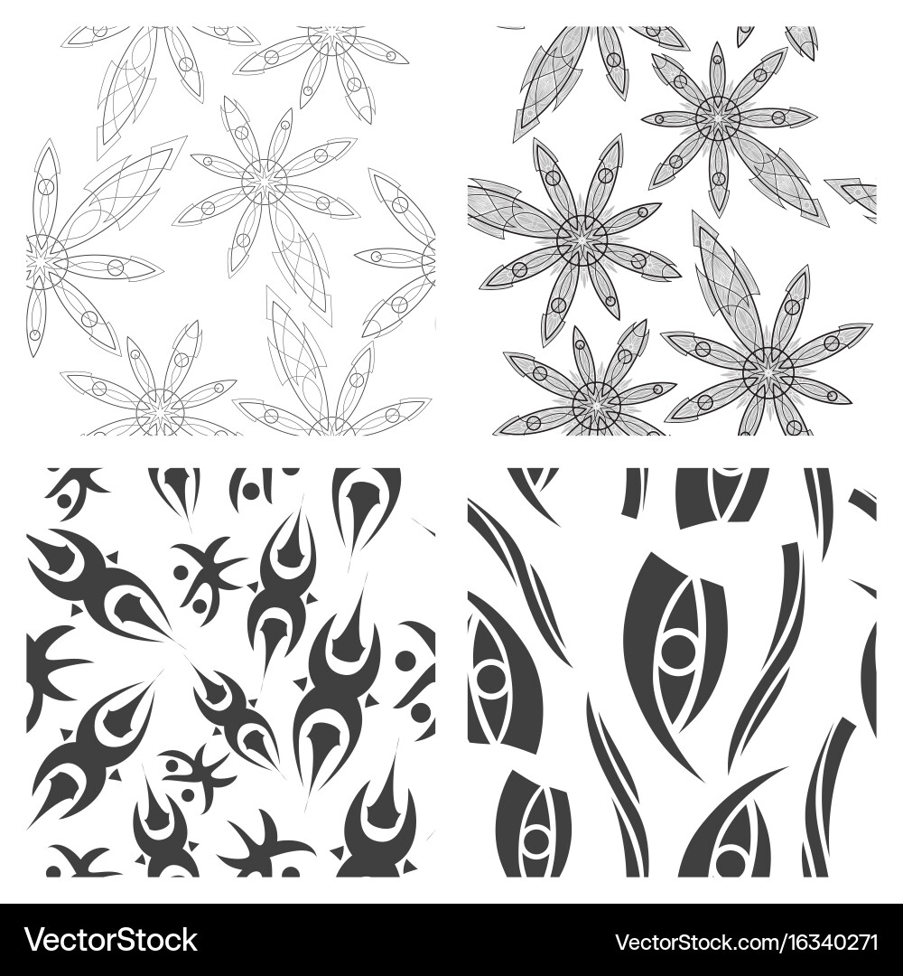 Assembly of patterns in bright style Vector Image