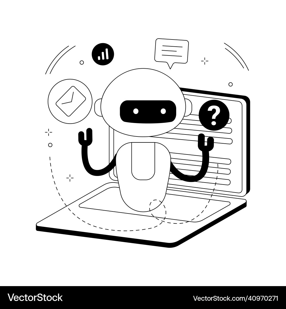 Chatbot artificial intelligence abstract concept Chatbot artificial intelligence abstract concept vector image