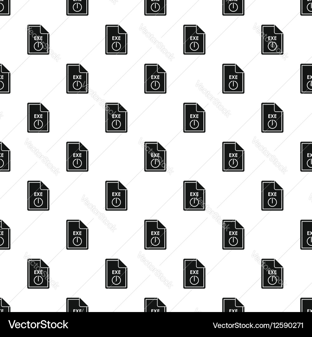 Exe extension text file pattern simple style vector image