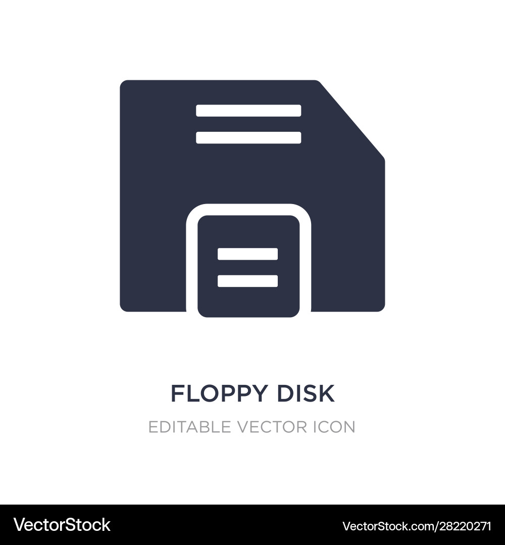 Floppy disk save button icon on white background Floppy disk save button icon on white background vector image