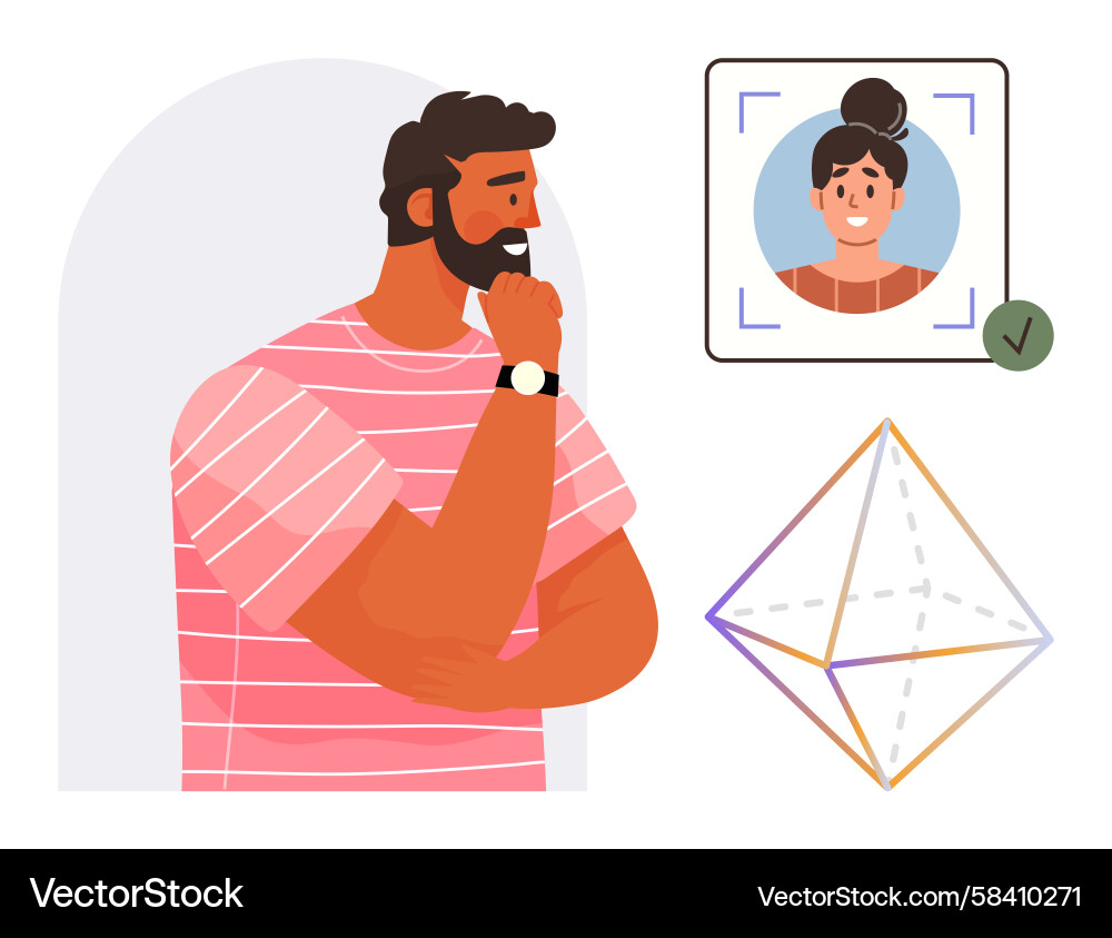 Identity Verification & Technology Vector Image