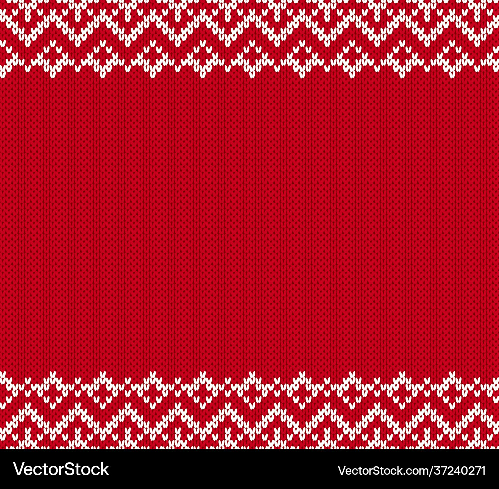 Knitted textured pattern for a sweater with empty Knitted textured pattern for a sweater with empty vector image