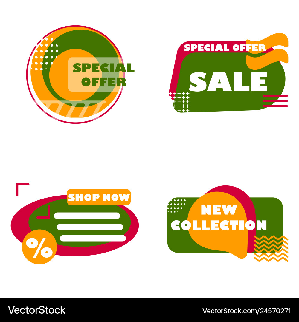 Minimal brochure templates with elements on whte Vector Image