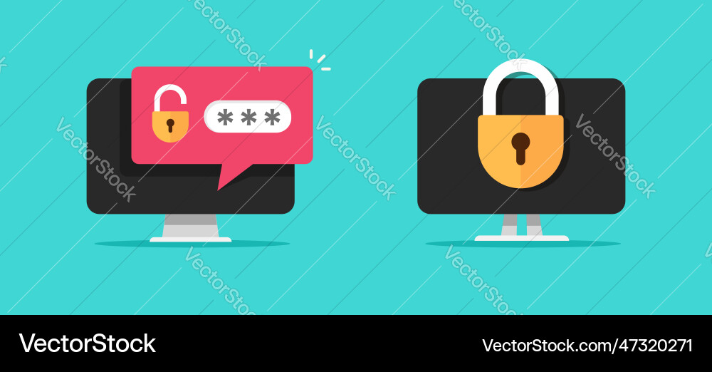 Password secure data lock icon cyber personal vector image