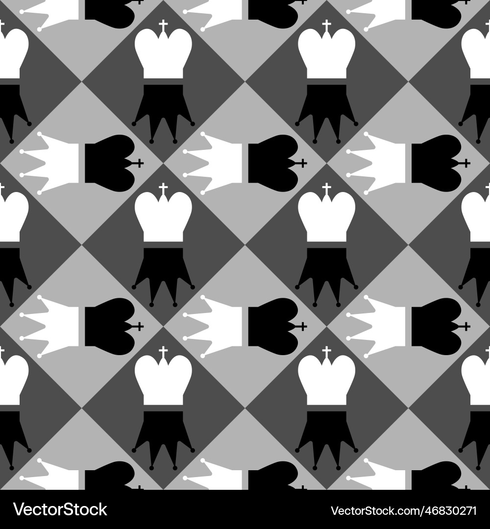Seamless pattern with chess figures endless Seamless pattern with chess figures endless vector image