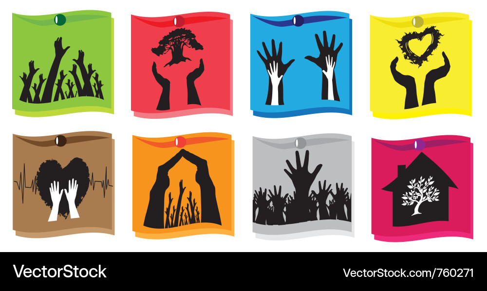 Set of protection concepts Vector Image