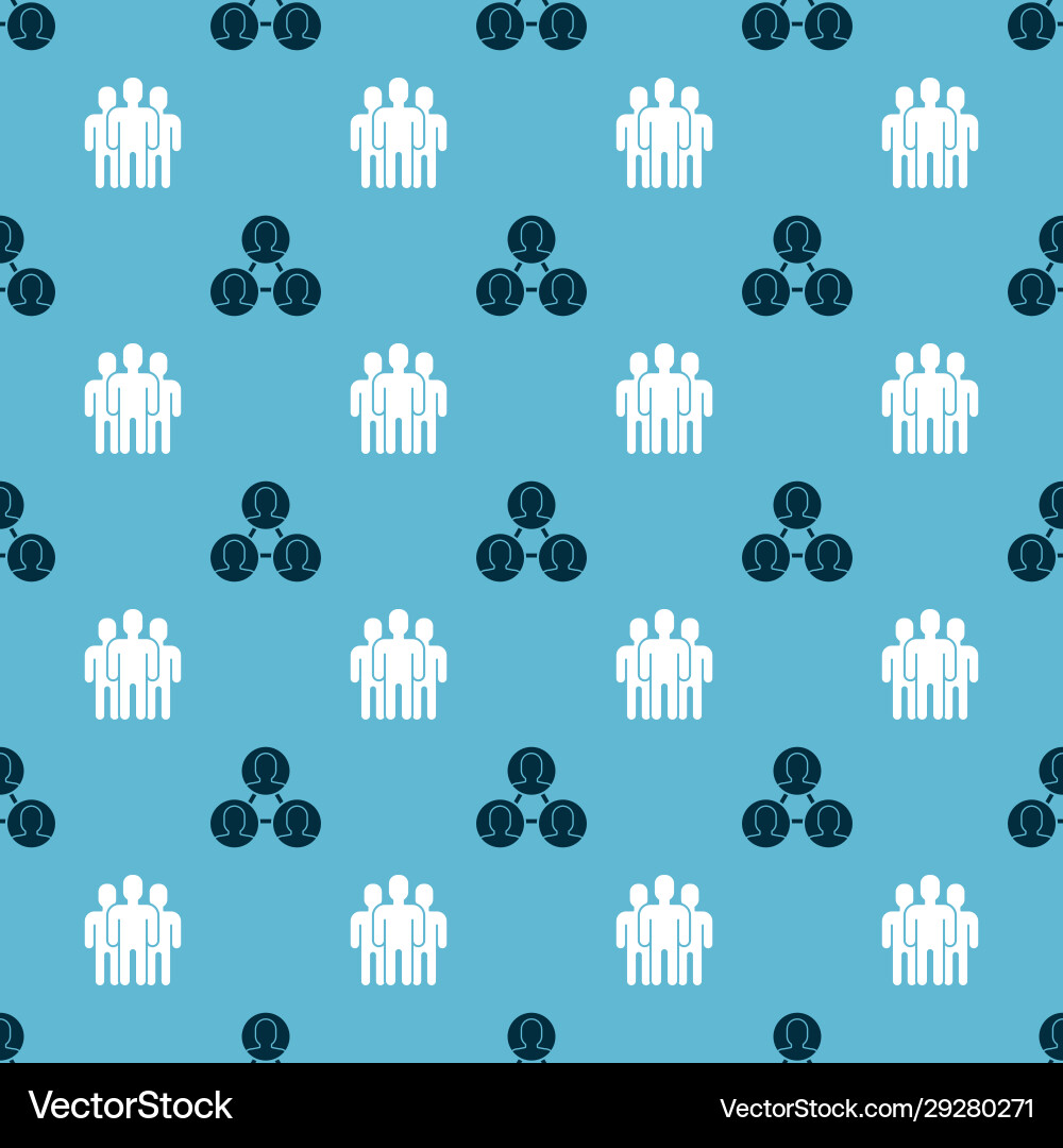 Set project team base and users group on seamless Set project team base and users group on seamless vector image