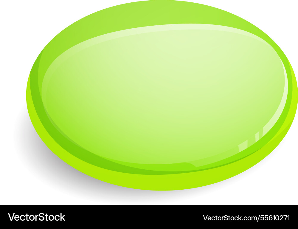 Shiny green button with a 3d effect Shiny green button with a 3d effect vector image