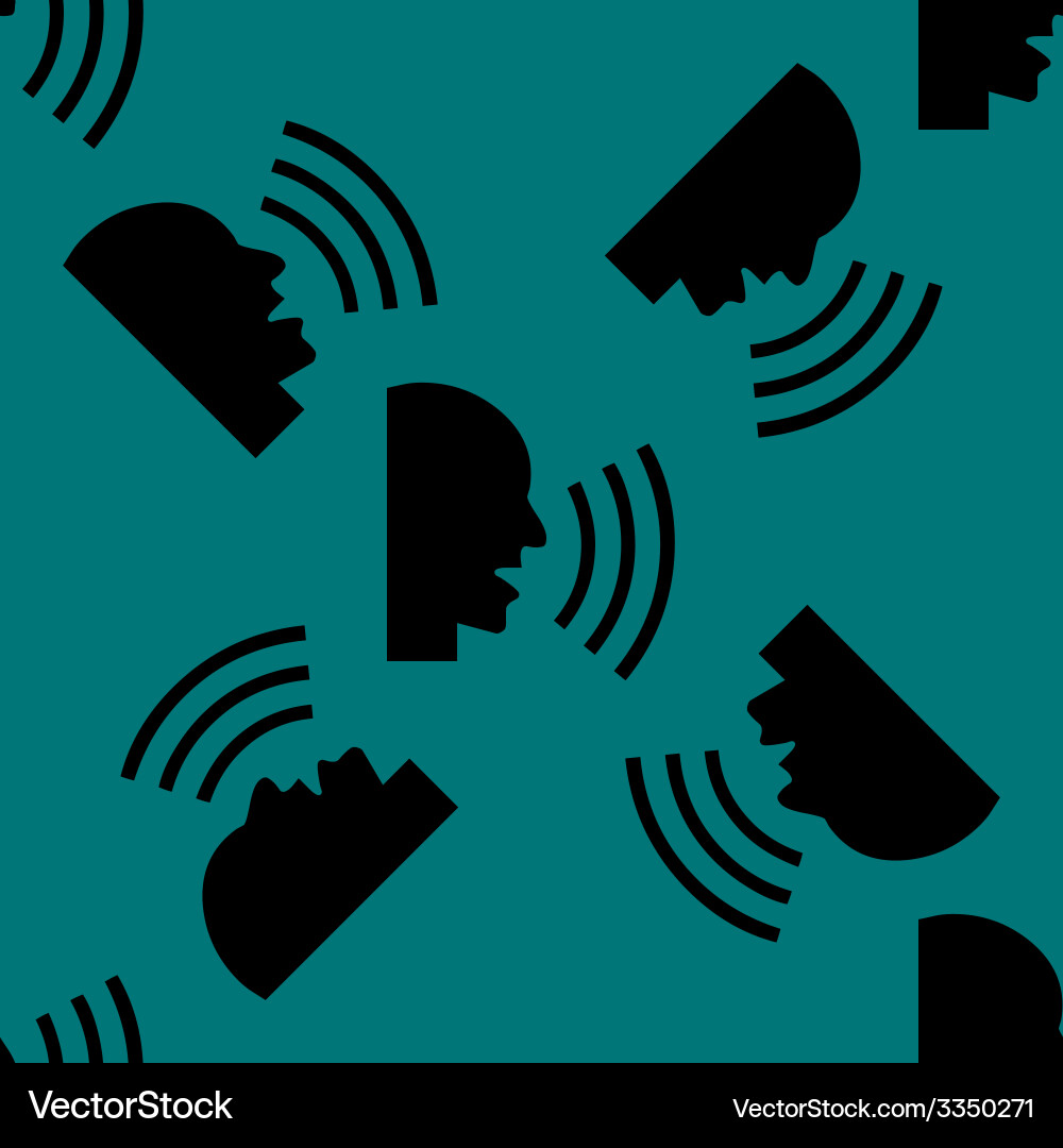 Talking web icon flat design seamless pattern Vector Image