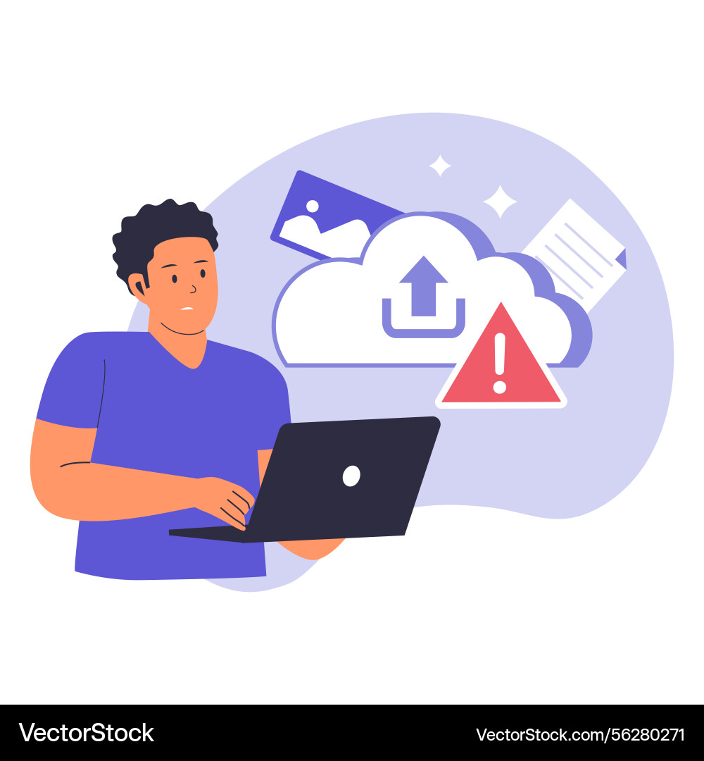 Upload error for internet issue Vector Image