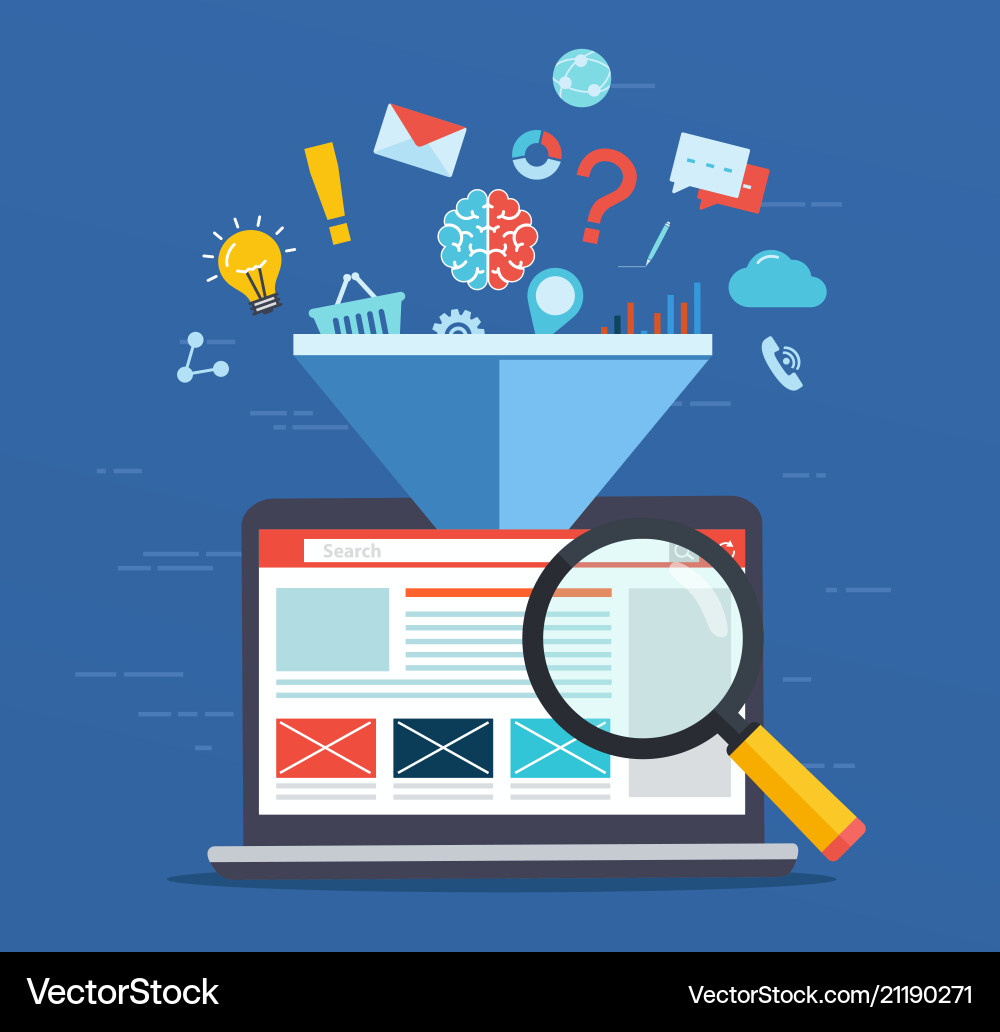 Web site optimization increasing Web site optimization increasing vector image