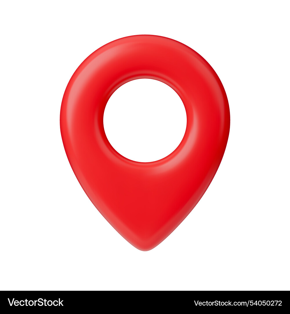 3d realistic map pointer 3d realistic map pointer vector image