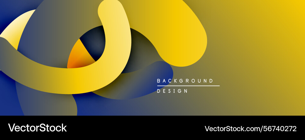 Abstract fluid shapes overlap creating dynamic Abstract fluid shapes overlap creating dynamic Vector Image