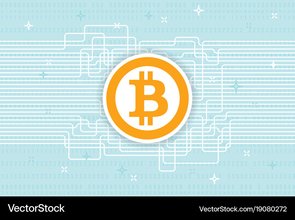 Bitcoin blockchain background cryptocurrency Bitcoin blockchain background cryptocurrency vector image