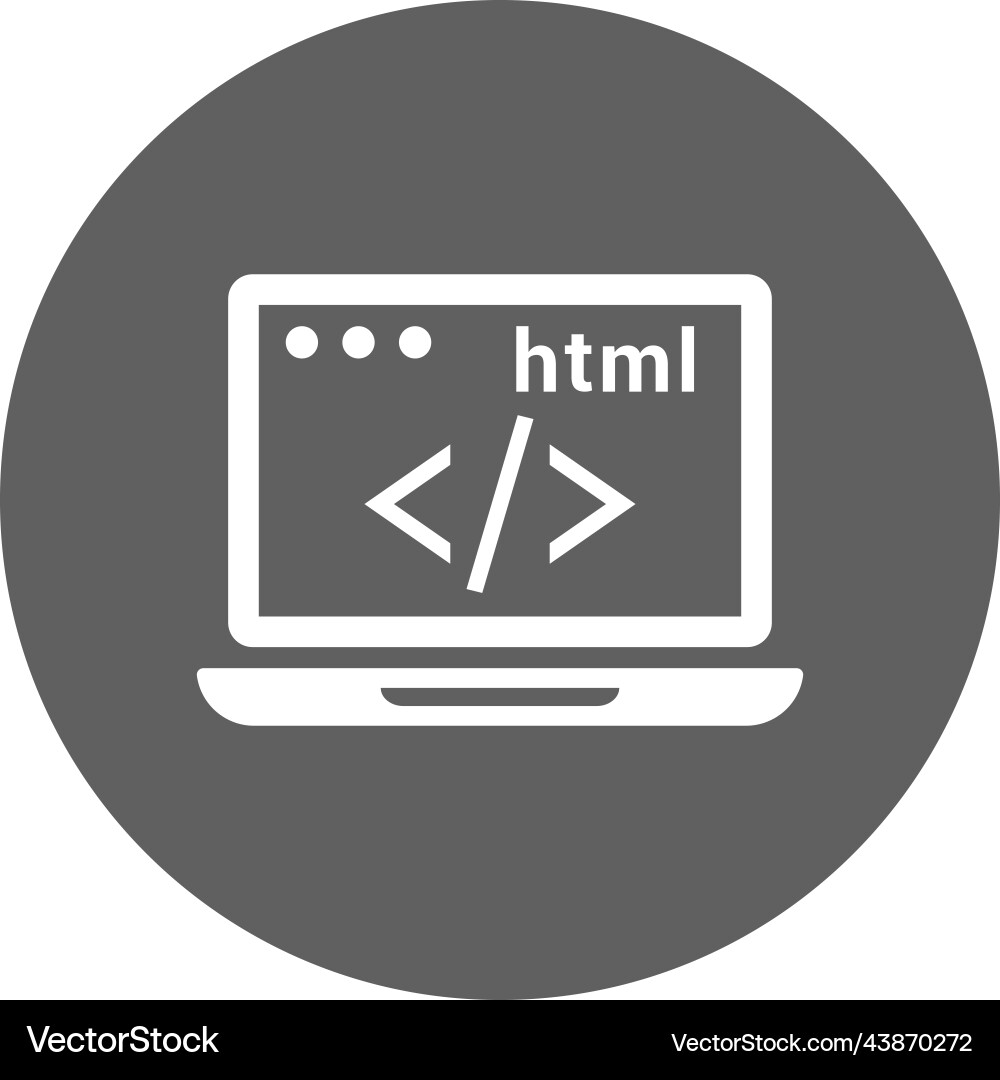 Code Codierung HTML-Symbol graue Grafik vektorbild
