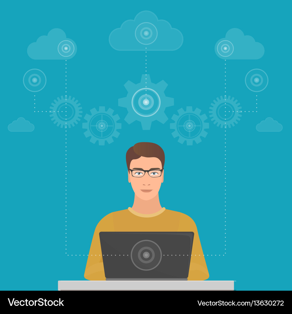Data Analyst Software Programmer vector image