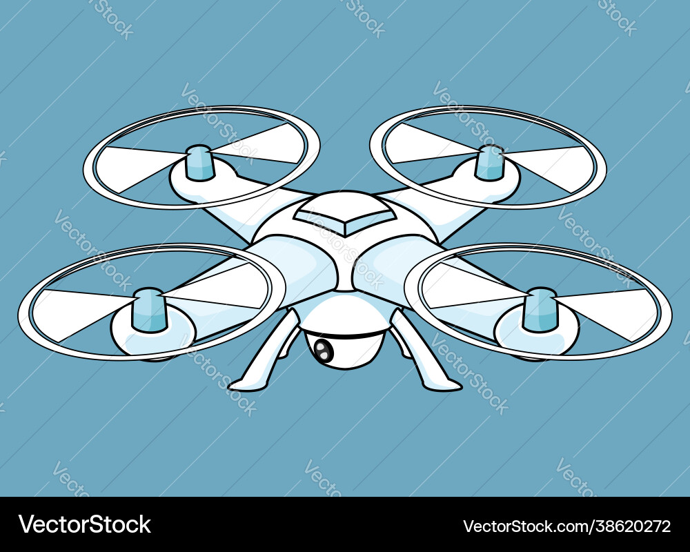 Drone with a camera Vector Image
