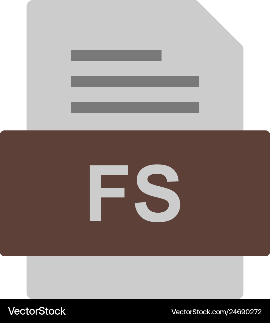 Fs file document icon vector image
