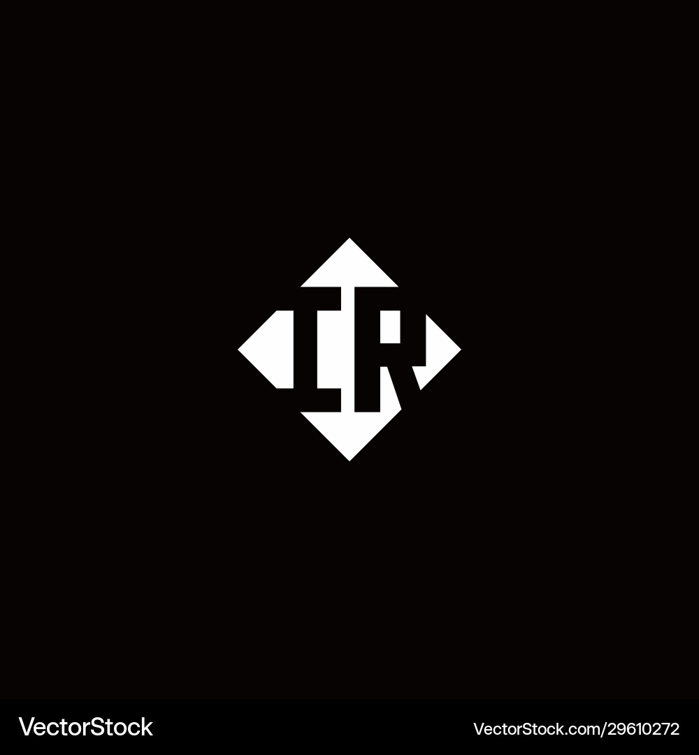 Monogram logo design with diamond square shape Monogram logo design with diamond square shape Vector Image
