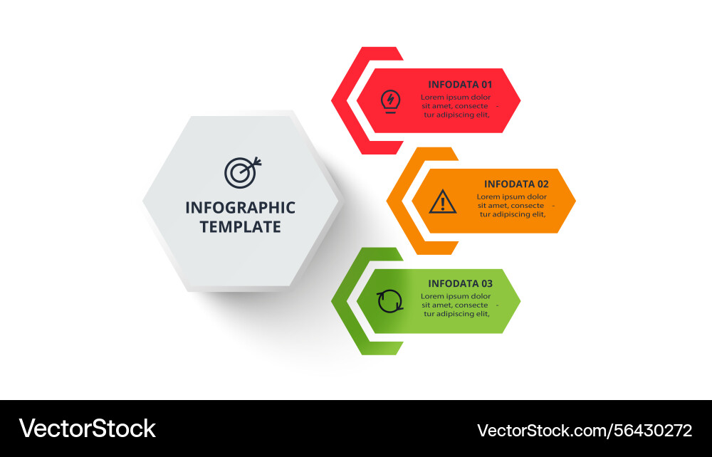 Process chart elements of graph diagram with 3 Process chart elements of graph diagram with 3 vector image