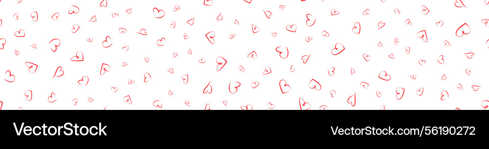 Red heart seamless pattern Royalty Free Vector Image