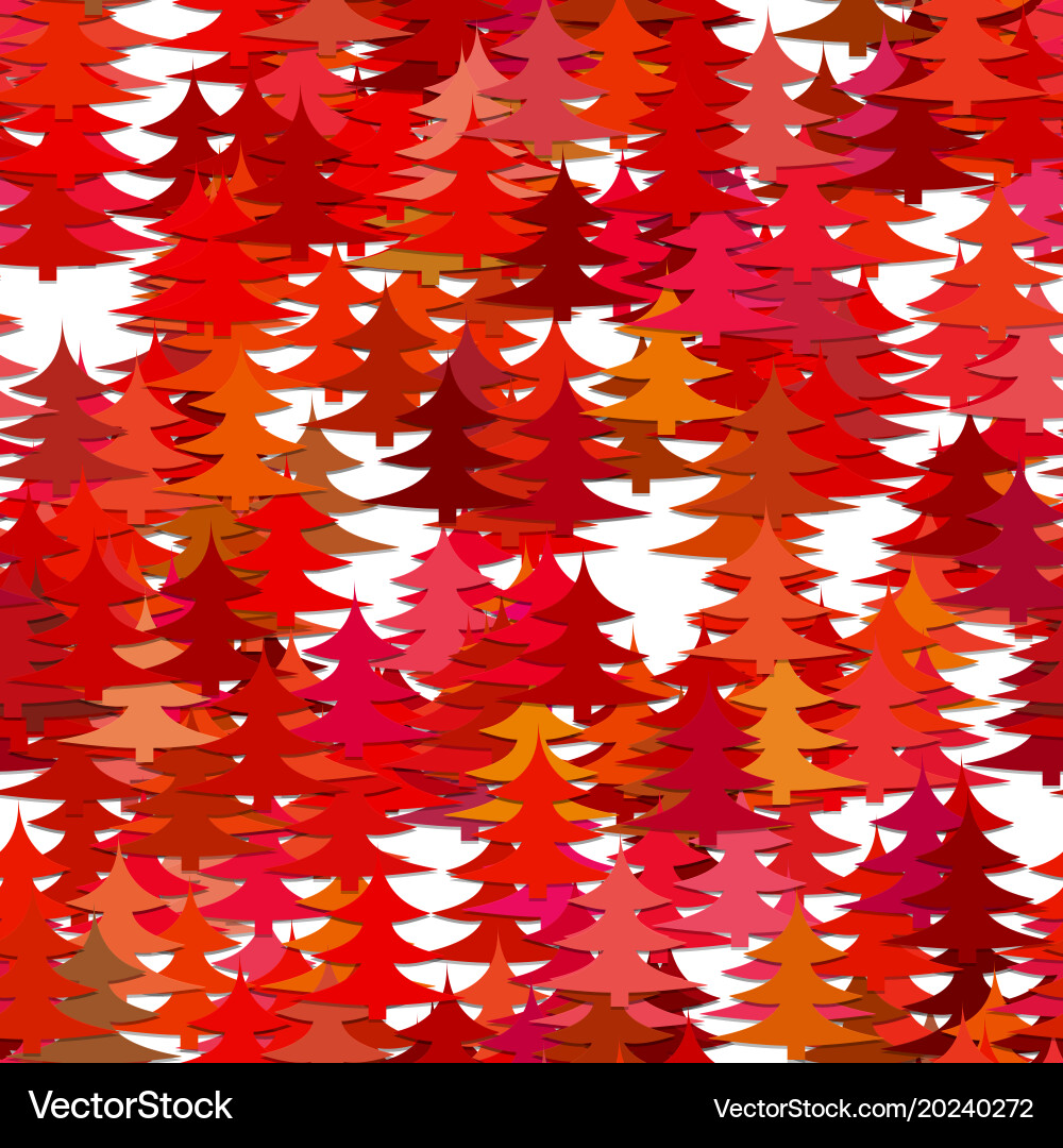 Seamless abstract random pine tree pattern vector image